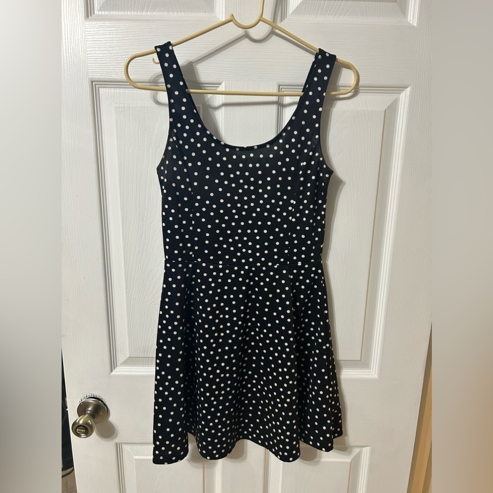 Divided by H&M Women's Black Polka Dot Tank Dress Size 8